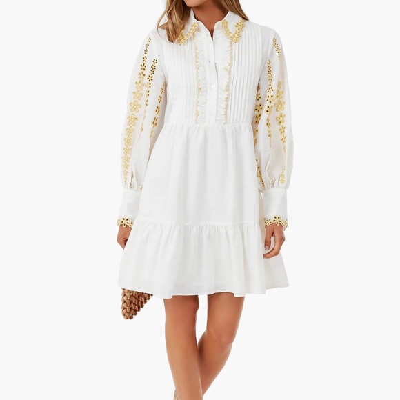 Tuckernuck Dresses & Skirts - EPHEMERA

White Linen Broderie Mini Dress